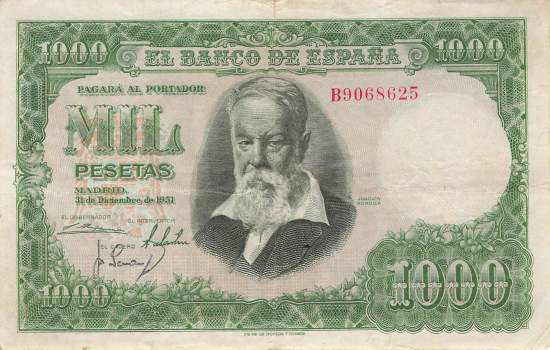 1000 Pesetas 31.12.1951
